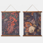 November: rode bessen en bruine herfstbladeren hangend wandkleed (Dubbel)