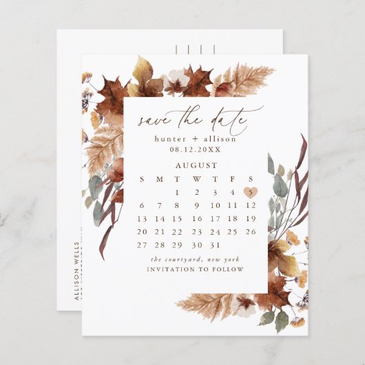 November sparen de Datum (Voorkant / Achterkant)