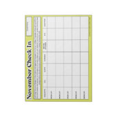 November Student Check in de wekelijkse Grade Prog Notitieblok (Gedraaid)