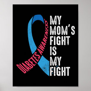 November T1d Bewustzijn Mom's Fight My Fight Diabe Poster