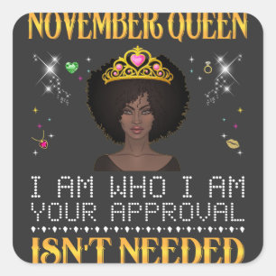 novemberkoningin im , die ik jouw applaus vind , i vierkante sticker