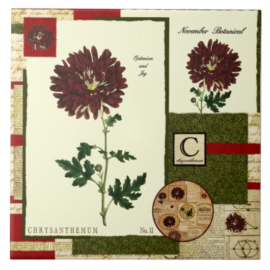 November's Bloem Tegeltje (Voorkant)