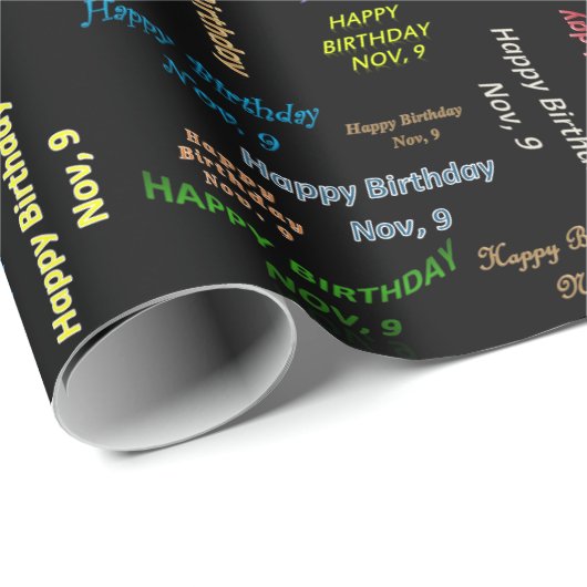 Novembre, 9 Anniversaire Cadeau Papier (Coin rond)