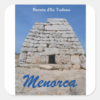 Noveta d'ES Tudons, Menorca Vierkante Sticker