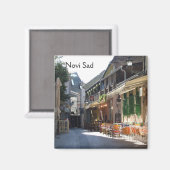 Novi Sad - straat Magneet (Voorkant / Achterkant)