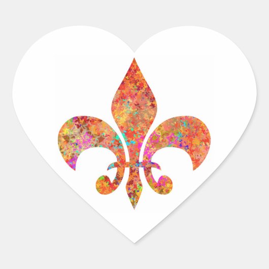 NOVINO Fleur-de-Lis Hart Sticker (Voorkant)