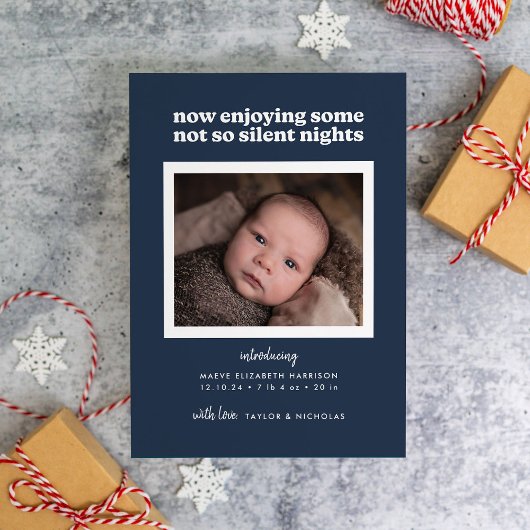 Now Enjoying Some Not So Silent Nights Feestdagenkaart