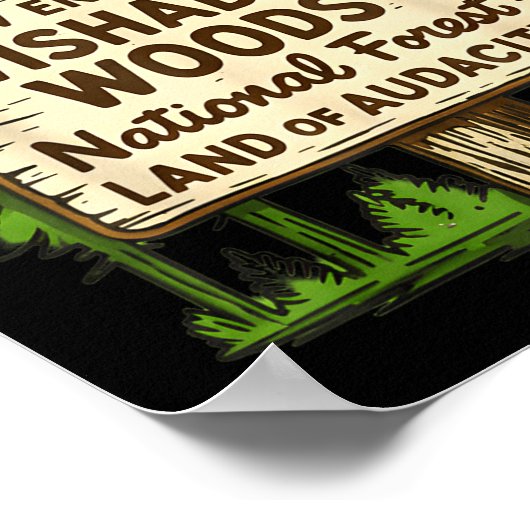 Now Entering I Wishabish Woods National Forest Lan Poster (Hoek)