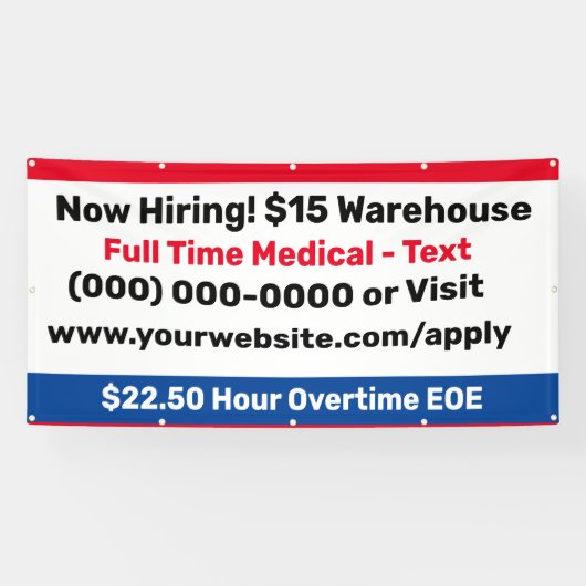Now Hiring Building Banner (Horizontaal)