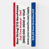 Now Hiring Building Banner (Verticaal)