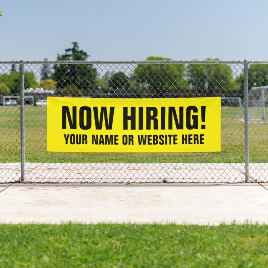 Now Hiring large outdoor banner for employment (Insitu)