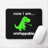 Now I Am Unstoppable T-rex Funny Grabber Dinosaur Muismat (Met muis)