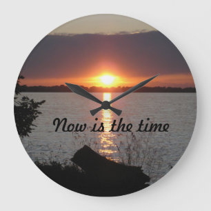 Now is the Time Wall Clock Grote Klok