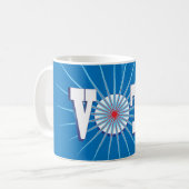 NowPower • Sortez la tasse de VOTE, bleue (Devant gauche)