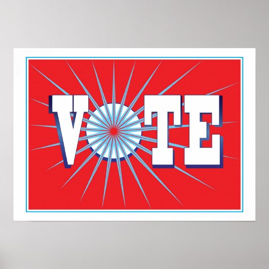 NowPower ・ VOTEZ ! Poster en rouge (Devant)
