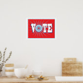 NowPower ・ VOTEZ ! Poster en rouge (Cuisine)