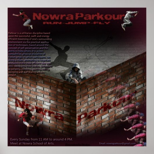 Nowra Parkour Poster (Voorkant)