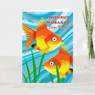 Nowruz Mobarak, Perzisch Nieuwjaar voor broeder, v Feestdagen Kaart