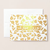 Nowruz Moubarak. Véritable Foil Perse Cartes de No (Devant avec enveloppe)