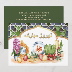 Nowruz Mubarak Invitations du Nouvel An Perse
