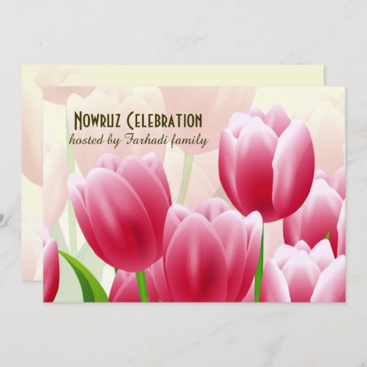 Nowruz Mubarak Invitations du Nouvel An Perse (Devant / Derrière)