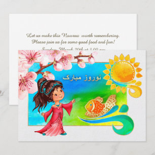 Nowruz Mubarak Perzisch Nieuwjaar Partij Kaart