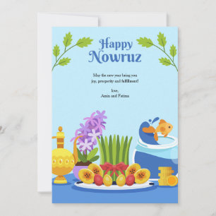 Nowruz wenskaart feestdagenkaart