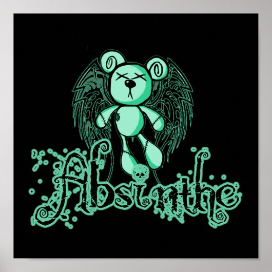 NOXIOUS TEDDY - Absinthe The Green Fairy Poster (Voorkant)