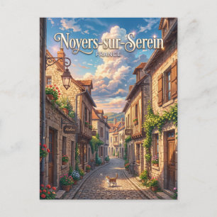 Noyers-sur-Serein Steeg Frankrijk Briefkaart