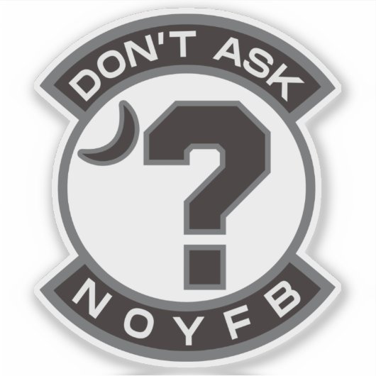 "NOYFB" Aangepast gesneden Sticker (Voorkant)