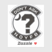 "NOYFB" Aangepast gesneden Sticker (Vel)