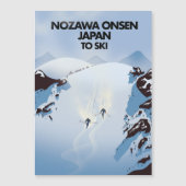 Nozawa Onsen Japan ski print. (Voorkant)