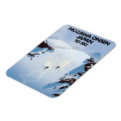 Nozawa Onsen Japan ski print. Magneet (Linkerzijde)