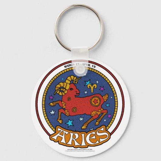 NP Aries 2,25-inch Basic Button Sleutelhanger (Voorkant)