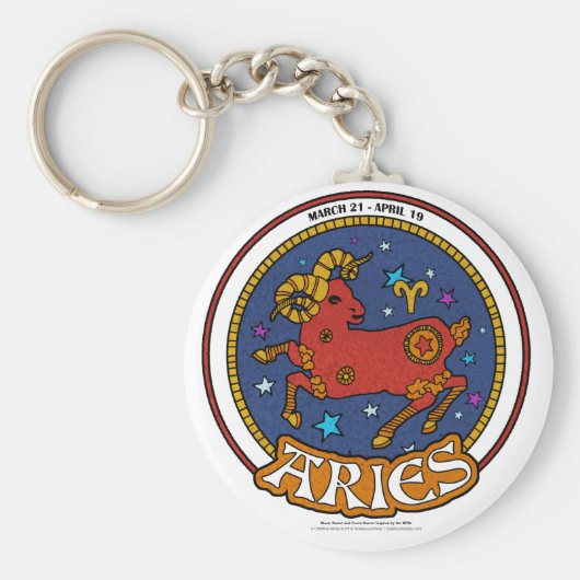 NP Aries 2,25-inch Basic Button Sleutelhanger (Voorkant)