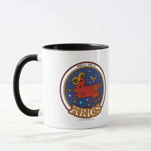 NP Aries Black 11 oz Ringer Mug (Gauche)