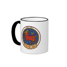 NP Aries Black 11 oz Ringer Mug