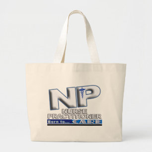 NP - BORN VOOR ZORGSLOGAN - VERTRAGINGSPRAKTIJK GROTE TOTE BAG