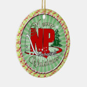 NP CHRISTMAS-verpleegkundige Keramisch Ornament (Rechts)