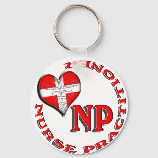 NP CIRCULAIRE LOGO NURSE PRACTITIONER SLEUTELHANGER (Voorkant)