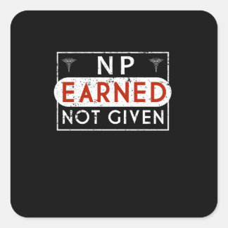 NP LPN Verpleegkundige Verdiend Verpleegkundige Gi Vierkante Sticker