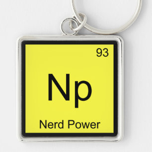 Np - Nerd Power Chemistry Element Symbol T-Shirt Sleutelhanger