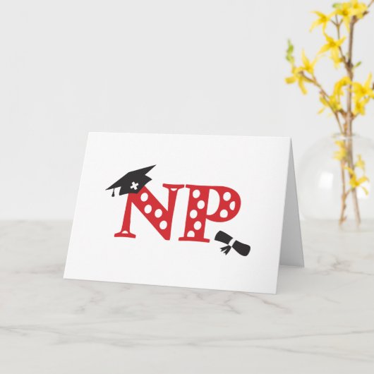 NP Nurse Practitioner Afstuderen Kaart (Gele Bloem)