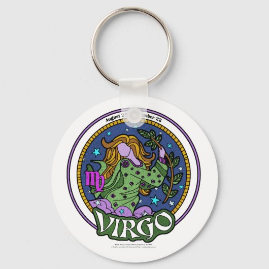NP Virgo 2,25-inch Basic Button Sleutelhanger (Voorkant)