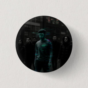 NPC Hunt - Target Glitch vastgelegd Ronde Button 3,2 Cm