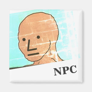 NPC MEME Fun Play Game magnet Magneet