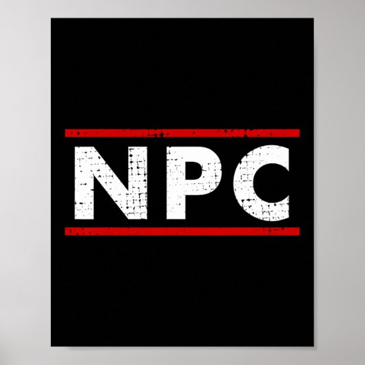 Npc Meme - Non Player Character 1  Poster (Voorkant)
