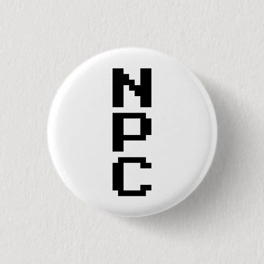 NPC - Niet afspeelbaar teken Ronde Button 3,2 Cm (Voorkant)