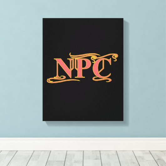 NPC niet Maim Rob of Kill Funny RPG Canvas Afdruk (Insitu (Houten vloer))