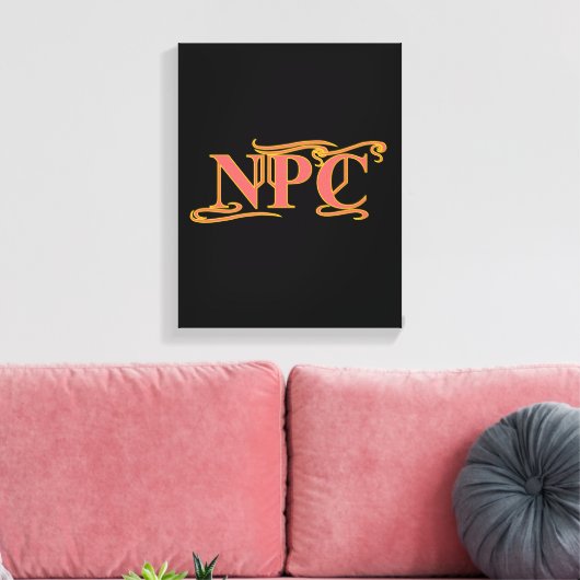 NPC niet Maim Rob of Kill Funny RPG Canvas Afdruk (Insitu (Woonkamer))
